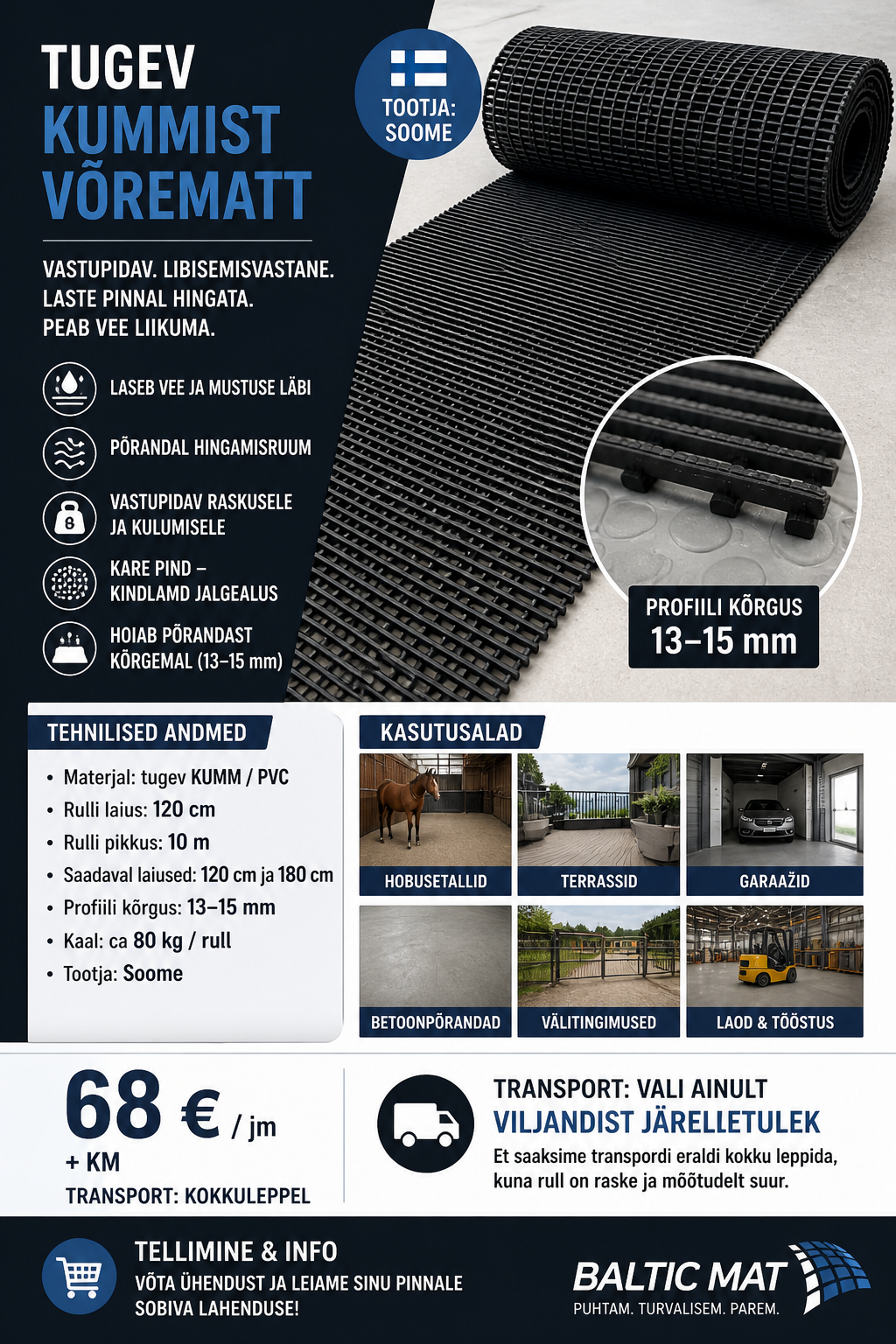 Libisemisvastane kummimatt Nerostep